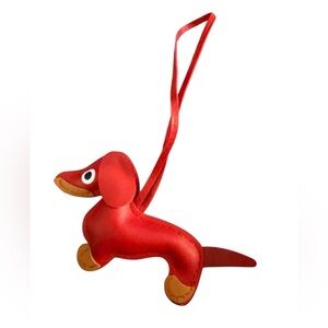 Red Dachshund Hanging bag charm